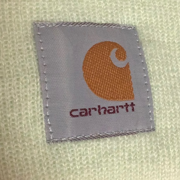 Carhartt light green knit cuffed beanie hat NWT! - Picture 3 of 5